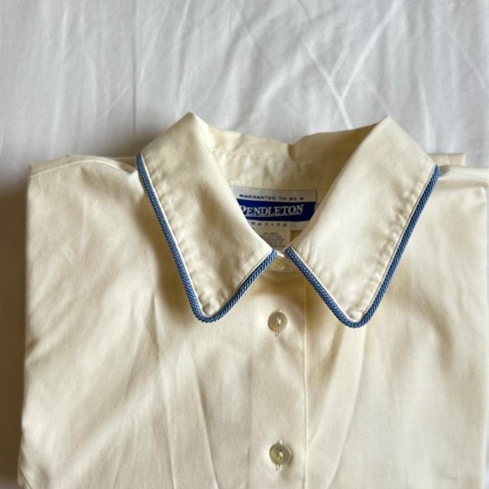 VTG Pendleton Preppy Academia Western Button Down Shirt Peter Pam Collar Size 8